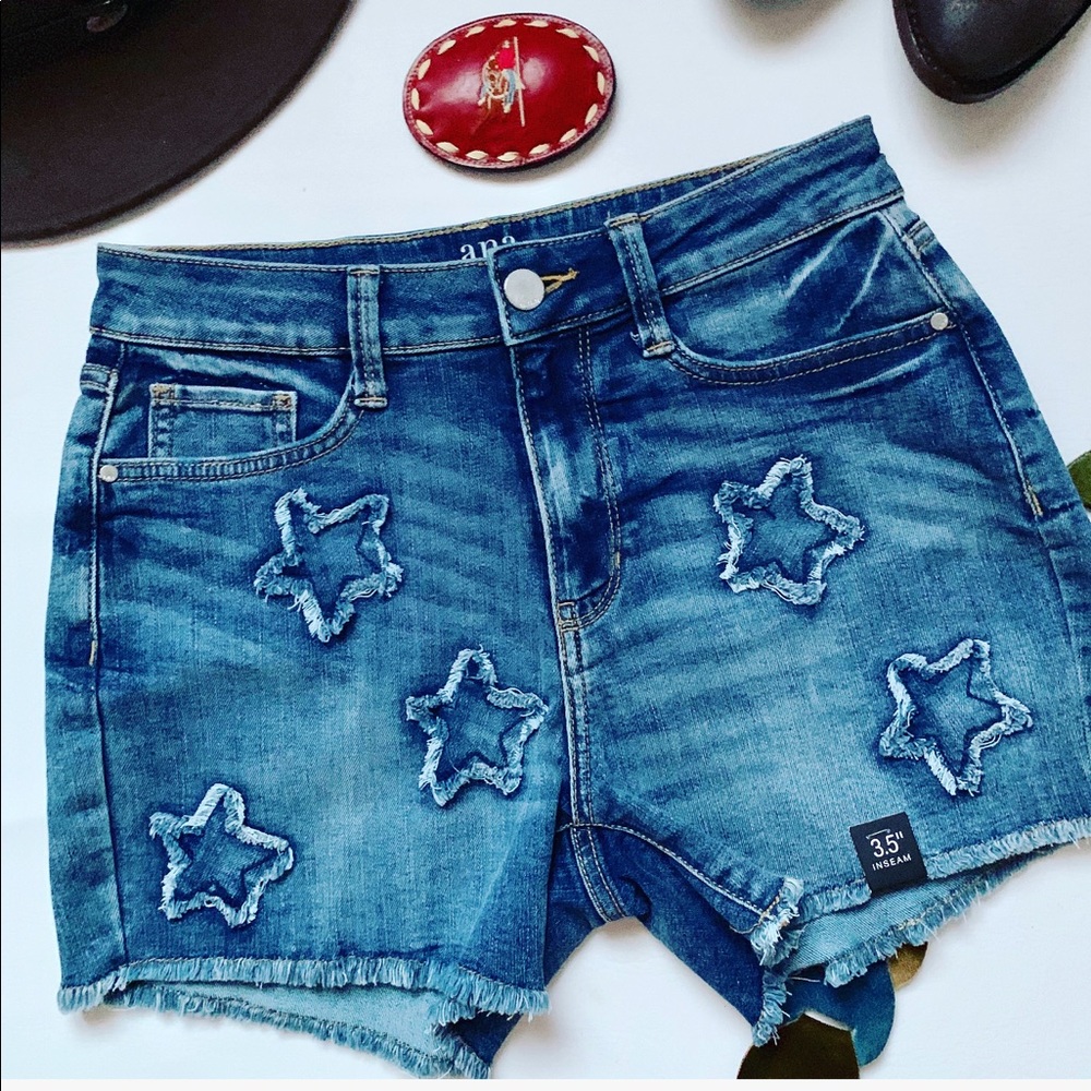 High Waisted Stars Denim Shorts NWT